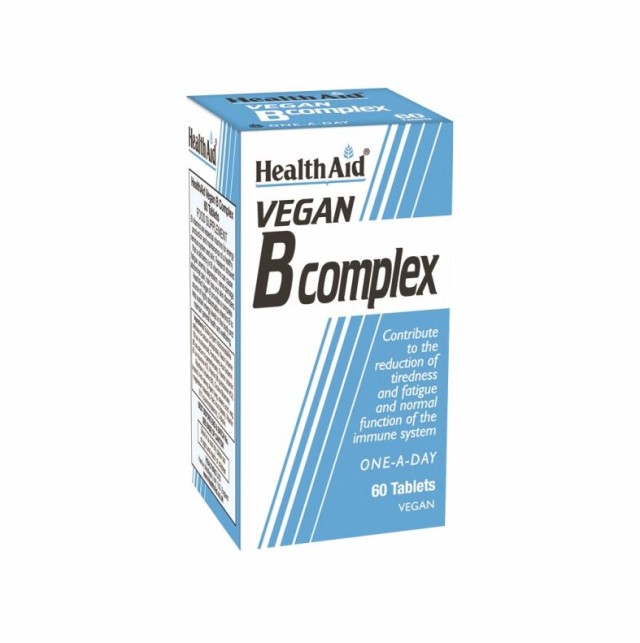 Health Aid Health Aid Vegan B Complex Ισορροπημένος Συνδυασμός Βιταμινών Β 60 Ταμπλέτες