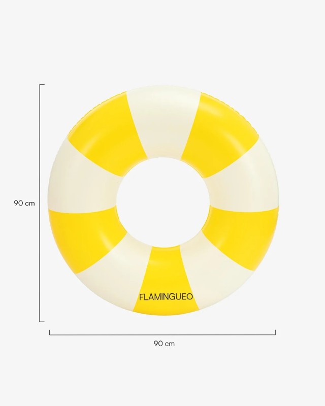 Flamingueo Φουσκωτό κίτρινο donut σωσίβιο 90x90cm Lula Floatie,1TEM