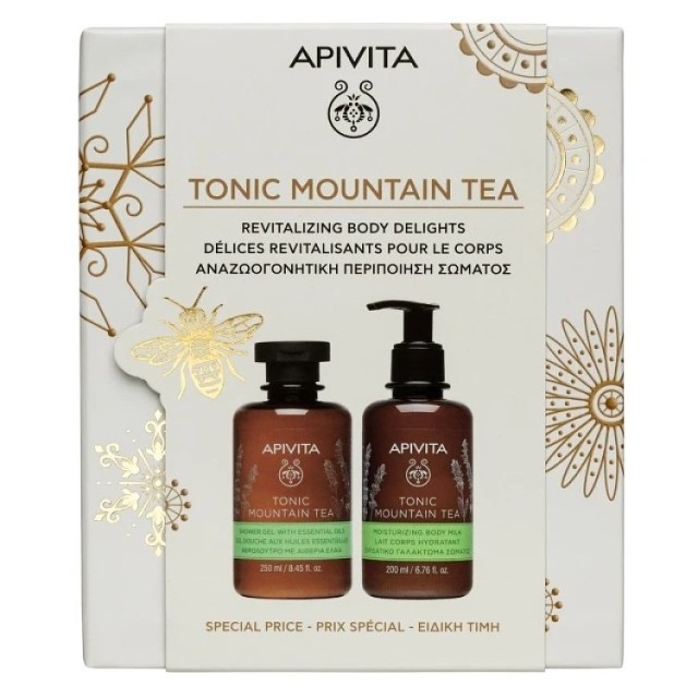 Apivita Promo Tonic Mountain Tea Αφρόλουτρο 250ml + Tonic Mountain Tea Body Milk Γαλάκτωμα Σώματος 200ml