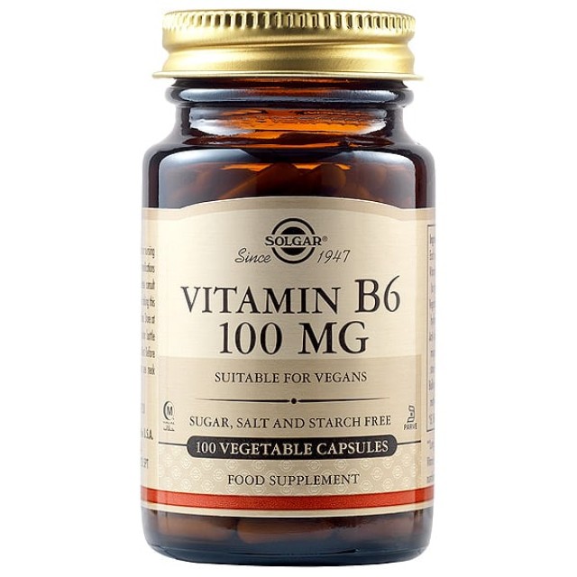 Solgar Vitamin B6 100mg 100veg caps