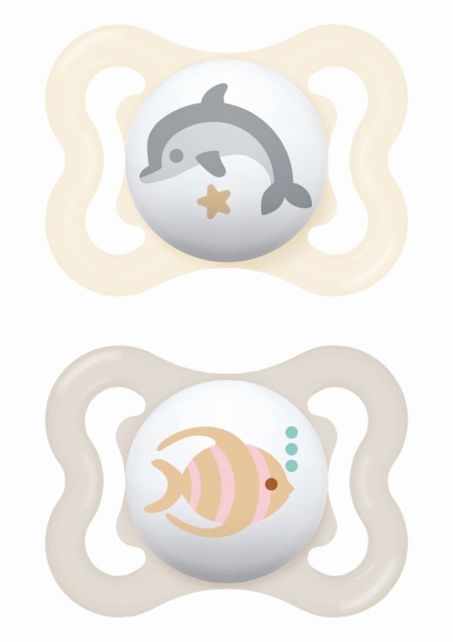 Mam Πιπίλα Air Σιλικόνης 2-6 μηνών Unisexέξτρα ροή αέρα, χρώματος κρεμ,2τεμ.