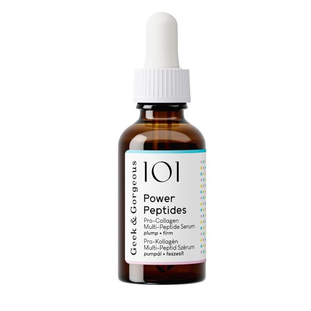 Geek & Gorgeous - Power Peptides -Αντιγηραντικός ορός με τέσσερις τεχνολογίες πεπτιδίων 30ml