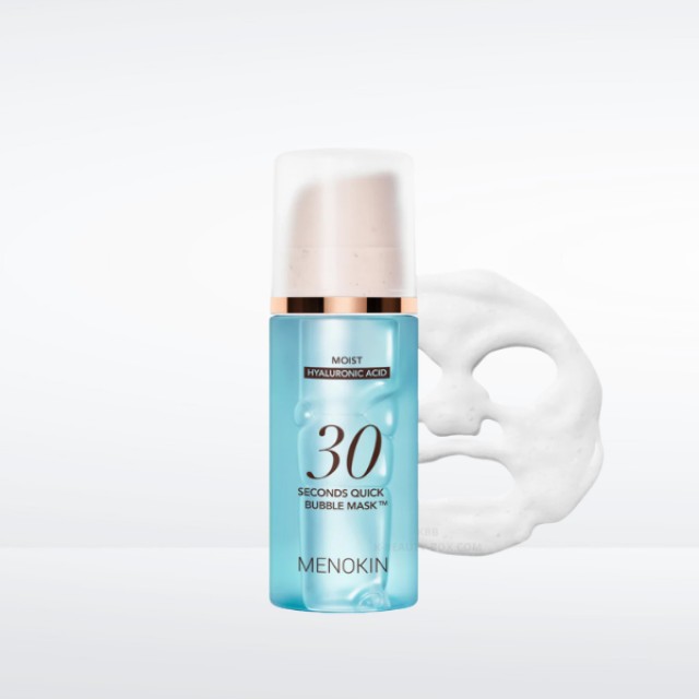 MENOKIN 30 Seconds Quick Bubble Mask Moist 95ml-Μάσκα Ενυδάτωσης γρήγορης δημιουργίας φυσαλίδων 30 δευτερολέπτων με Υαλουρονικό 95ml