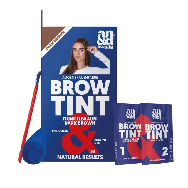 Μακιγιάζ για φρύδια Brow Tint Καστανό σκούρο - A.N.D. beauty,3τεμ