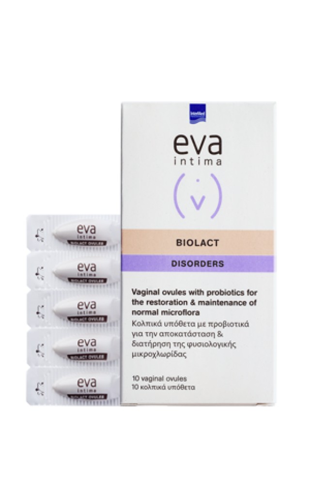 InterMed Eva Intima Biolact Ovules & Vaginal Douche 10ovules