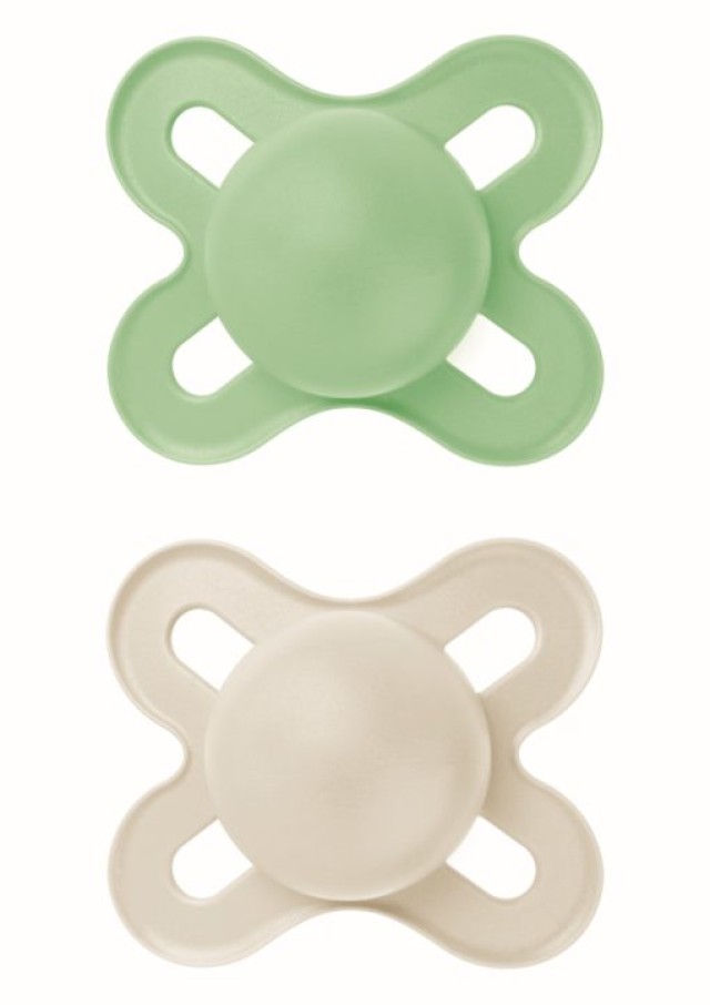 Mam Original Start Ορθοδοντική Πιπίλα Σιλικόνης 0-2 μηνών (Πράσινο - Γκρι) 2τμχ