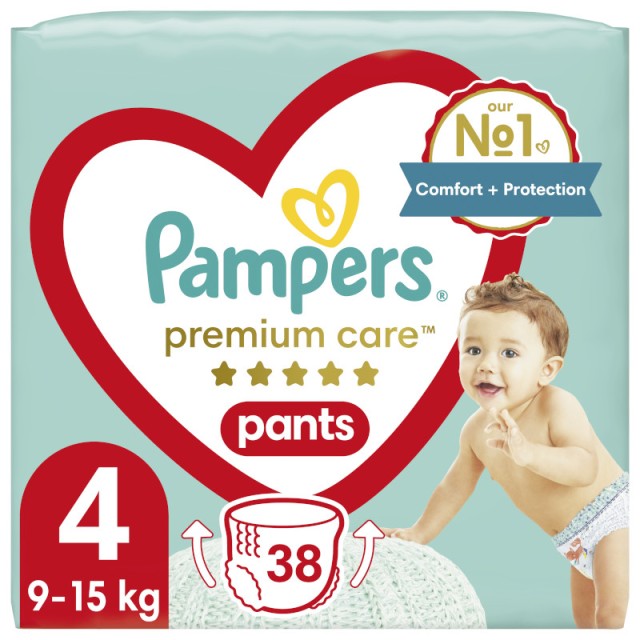 Pampers Premium Care Pants Μέγεθος 4 (9-15kg) - 38 Πάνες-Βρακάκι