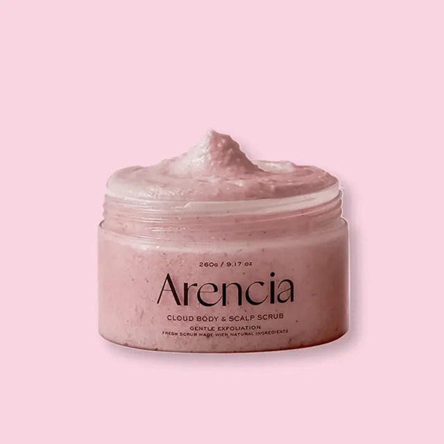 Arencia Fresh Cloud Body & Scalp Scrub French Lavender & Pear, 260gr-Απολεπιστικό Scrub για το Σώμα και το Δέρμα του Κεφαλιού με Λεβάντα & Αχλάδι260ml