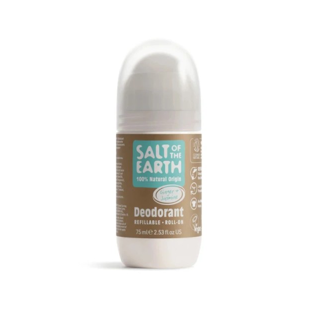 Salt of the Earth Vegan Ginger & Jasmine Αποσμητικό Roll-On 75ml