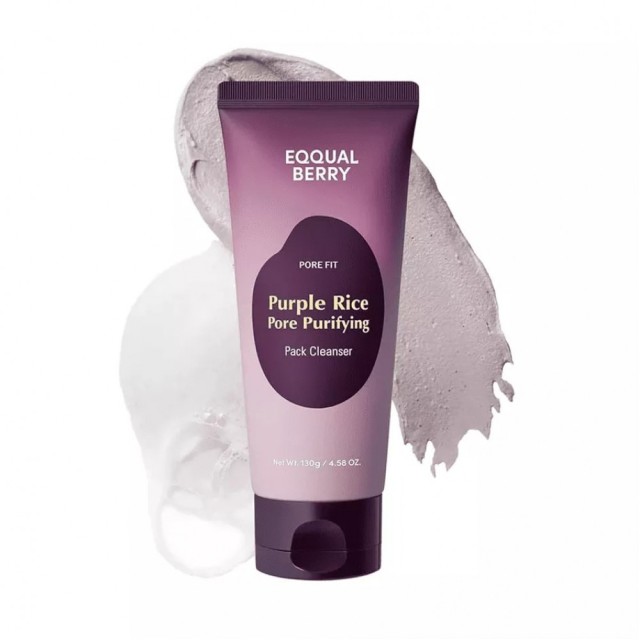 Eqqualberry Purple Rice Pore Purifying Pack Cleanser - Μάσκα και καθαριστικό ειδικό για τους πόρους 2 σε 1- 130gr