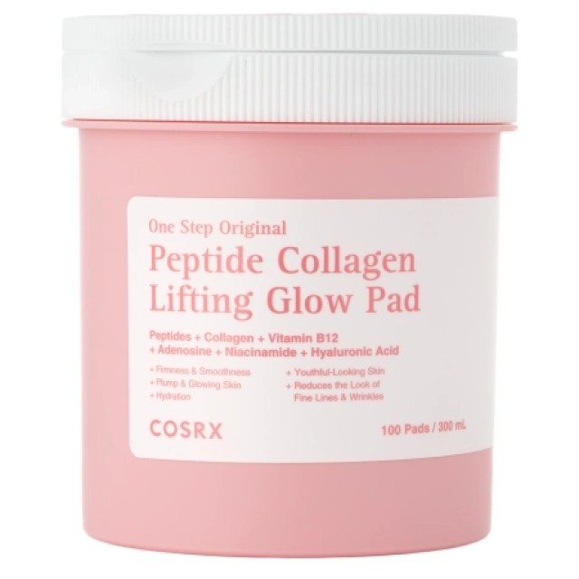 Cosrx - One Step Original Peptide Collagen Lifting Glow Pads - Συσφιγκτικά-Λάμψης Επιθέματα με Πεπτίδια και Κολλαγόνο - 300ml,100τεμ
