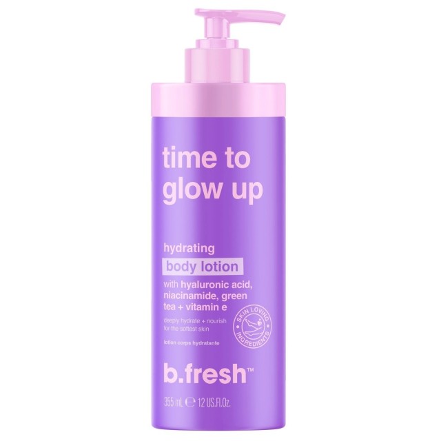 Its time to glow up, Ενυδατική λοσιόν σώματος green tea  με υαλουρονικό οξύ - BFresh 355ml