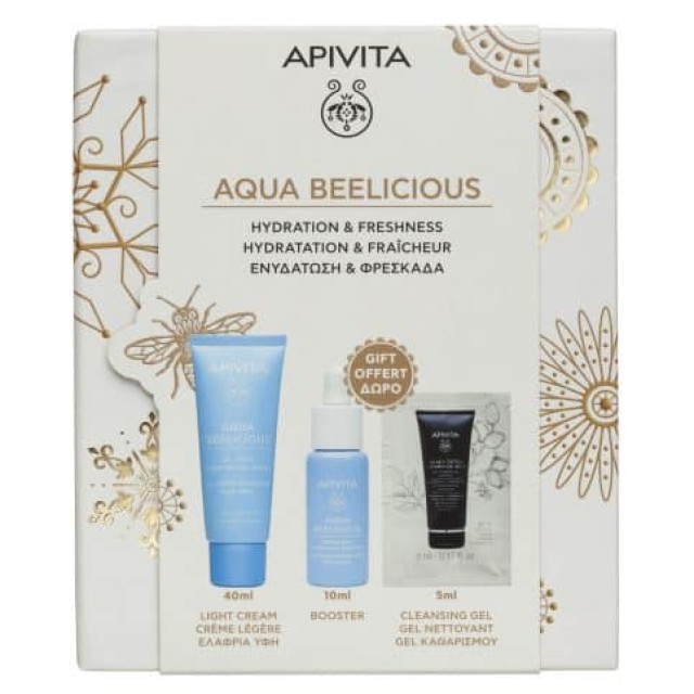 Apivita Promo Aqua Beelicious Cream-Gel Oil Free Light 40ml & ΔΩΡΟ Ορός 10ml & ΔΩΡΟ Black Detox Cleansing Gel 5ml