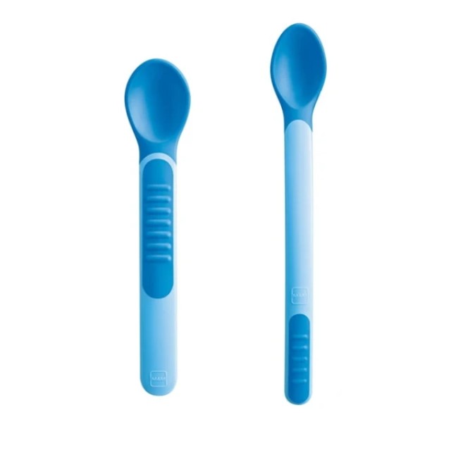 Mam Heat Sensitive Spoons & Cover Γαλάζιο Αγόρι για 6+ μηνών