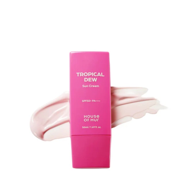 House of Hur Tropical Dew Sun Cream SPF 50+ PA++++ - Λεπτόρρευστη αντηλιακή για αφυδατωμένο δέρμα με φυσικό  εφέ tone up 50ml