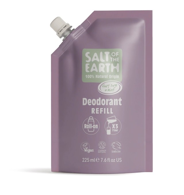 Salt of the Earth  Clary Sage & Mint Roll-On Refill Pouch 225ML