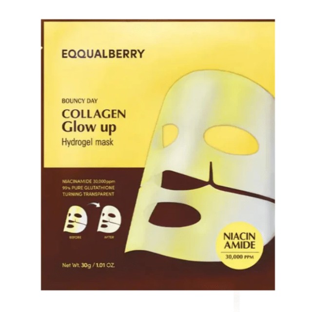 Eqqualberry Collagen Glow Up Hydrogel Mask Μάσκα Υδρογέλης για Λάμψη με Κολλαγόνο