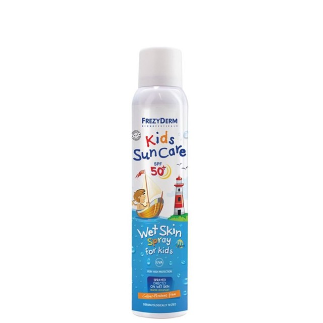 Frezyderm Kids Sun Care Wet Skin Spray SPF50+ Παιδικό Αντιηλιακό Spray που Ψεκάζεται Απευθείας σε Βρεγμένο Δέρμα, 200ml