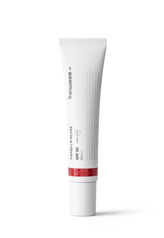 Transparent Lab Tinted Lip Gloss Cherry-Ενυδατικό βάλσαμο χειλιών με χρώμα και SPF50 Κεράσι 15ml