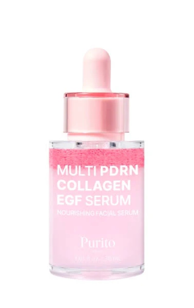 Purito Seoul Multi PDRN Collagen EGF Serum είναι ένας ορός εντατικής αντιγήρανσης και ανάπλασης,30ml