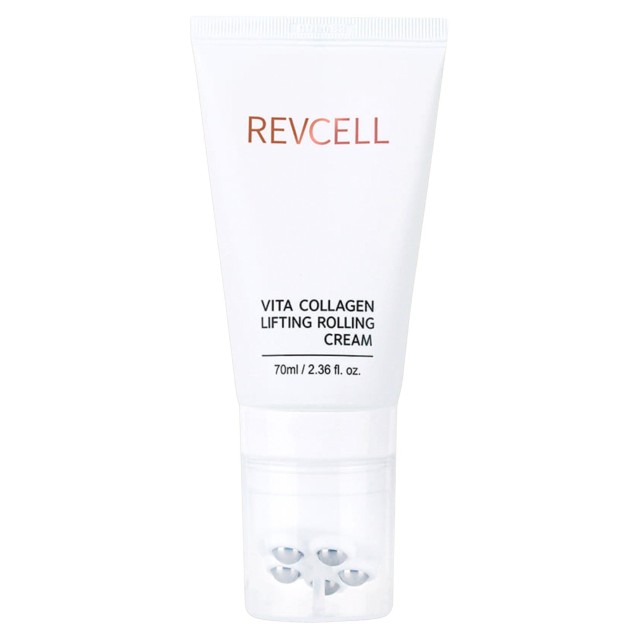Revcell Vita Collagen Lifting Rolling Cream-Lifting Rolling Cream με κολλαγόνο, πεπτίδια και roller μασάζ για σύσφιξη, ενυδάτωση και πιο νεανική όψη 70ml