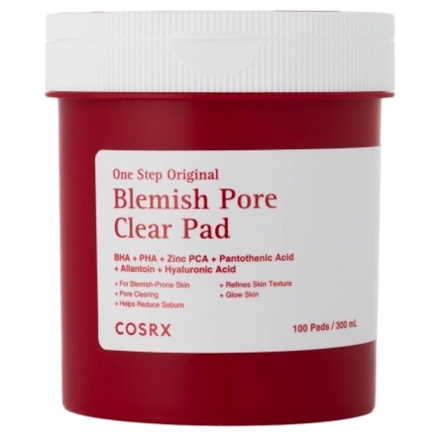 Cosrx- One Step Original Blemish Pore Clear Pad - Καθαριστικό για ατέλειες - 300ml/100 τεμ