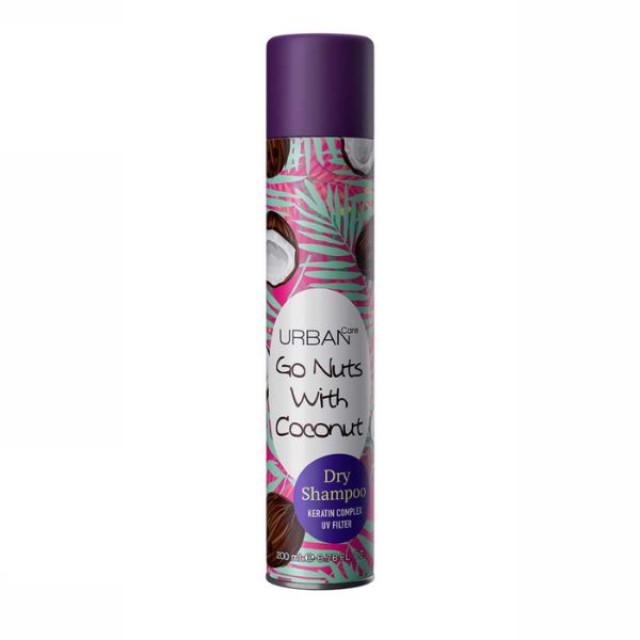 Urban Care Dry Shampoo Go Nuts With Coconut 200ml-Ξηρό Σαμπουάν με υπέροχο άρωμα Καρύδας 200μλ