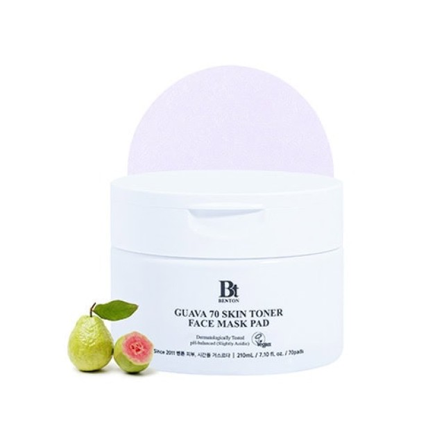 Benton Guava 70 Skin Toner Face Mask Pad-Καταπραϋντικά pads προσώπου 70 pads