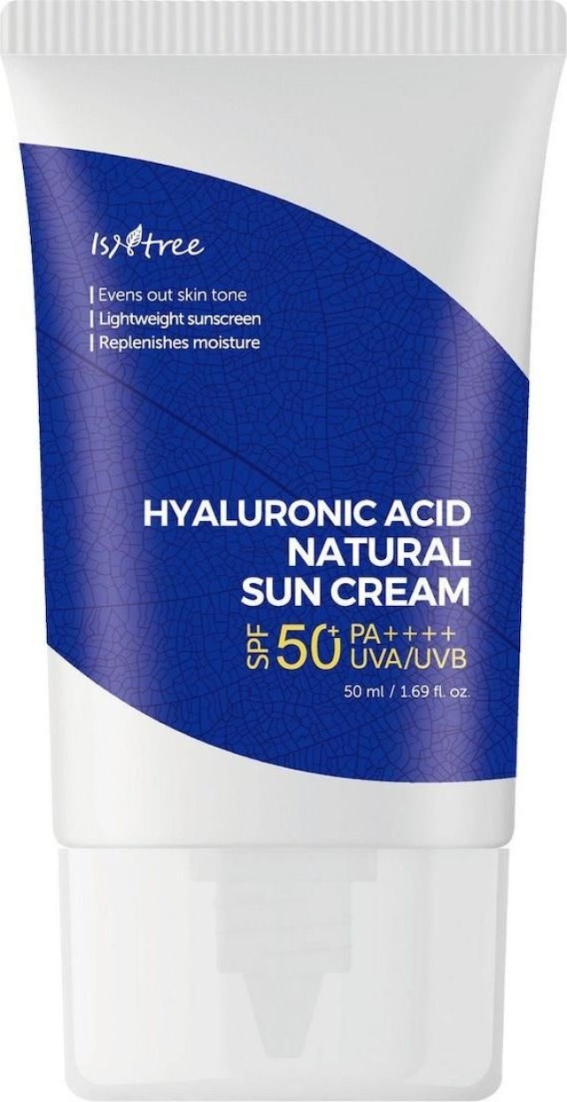 Isntree Hyaluronic Acid Natural Sun Cream SPF50+ PA++++-Αντηλιακό Mineral με Υαλουρονικό SPF50+PA++++ 50ml