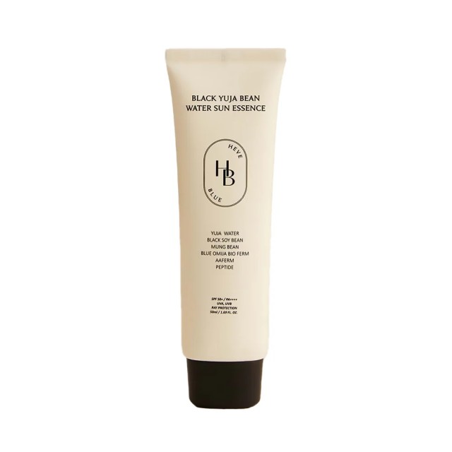 HEVEBLUE - Black Yuja Bean Water Sun Essence SPF 50+ PA++++ - Κρέμα με αντηλιακό SPF 50+ PA++++, νιασιναμίδη και νερό yuzu 50ml