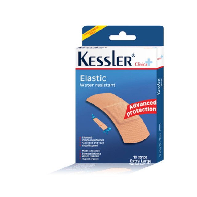 Kessler Elastic Strips Extra Large (30 x 72mm) - Αυτοκόλλητα Strips, 10 τμχ. Αυτοκόλλητα