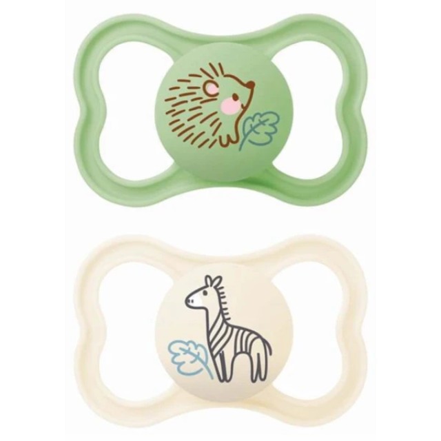 Mam Air Ορθοδοντικές Πιπίλες Σιλικόνης για 16+ μηνών Πράσινο/Μπεζ Unisex 2 τεμάχια