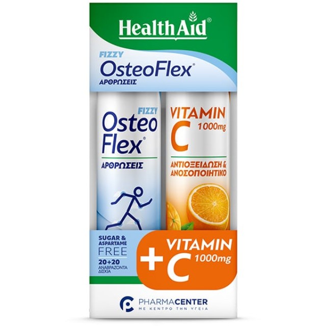 Health Aid Promo Pack Osteoflex, 20tabs & Vitamin C 1000mg, 20tabs, 2τεμ
