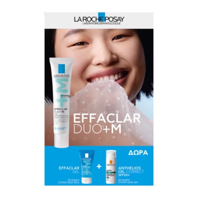 La Roche Posay Promo with Effaclar Duo+M, 40ml & Effaclar Gel, 50ml & Anthelios Oil Correct Spf50+ 3ml