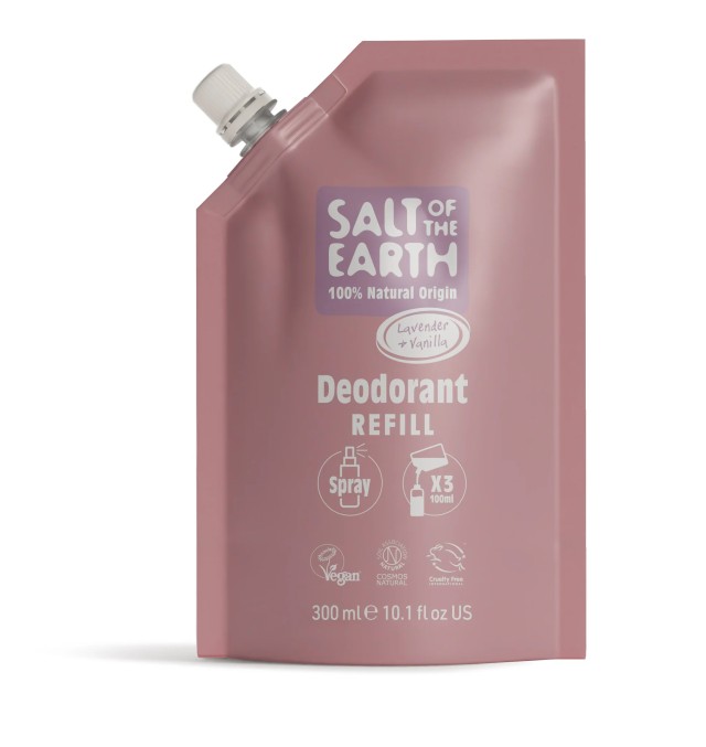 Salt of the Earth  Lavender & Vanilla Spray Refill Pouch 300ML