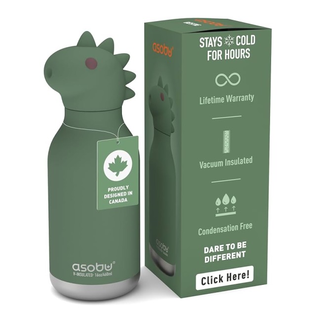 Asobu Μπουκάλι Θερμός Ανοξείδωτο Bestie Dinosaur 460ml
