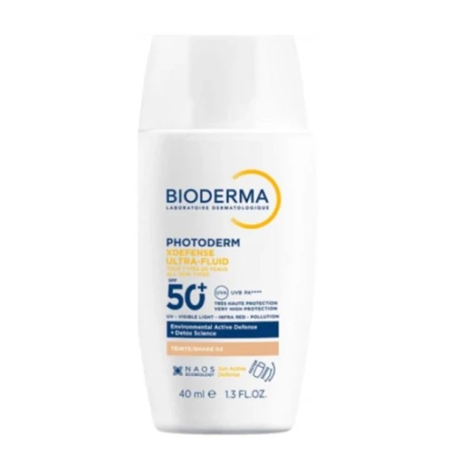 Bioderma Photoderm XDefense Ultra-Fluid Αντιηλιακό Προσώπου με Χρώμα SPF50+ Απόχρωση 02 40ml