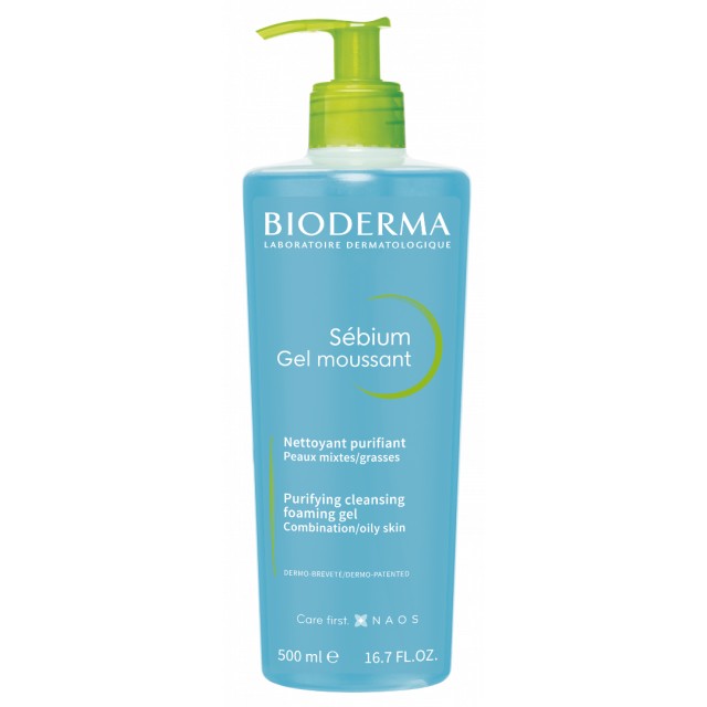Bioderma Sebium Gel Moussant Απαλό Αφρίζον Gel  500 ml