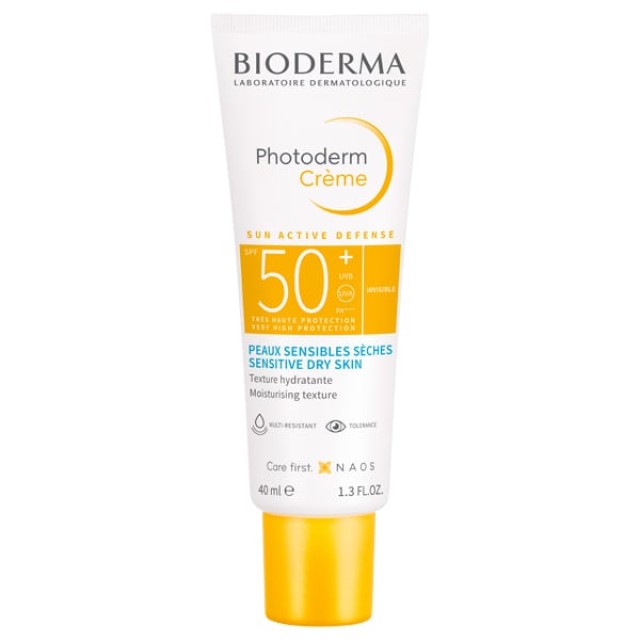 Bioderma Photoderm Crème SPF50+  Αντηλιακή Κρέμα Προσώπου για Ευαίσθητο Ξηρό Δέρμα 40ml