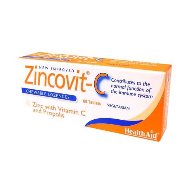 HEALTH AID Zincovit-C -60 Μασώμενες Ταμπλέτες