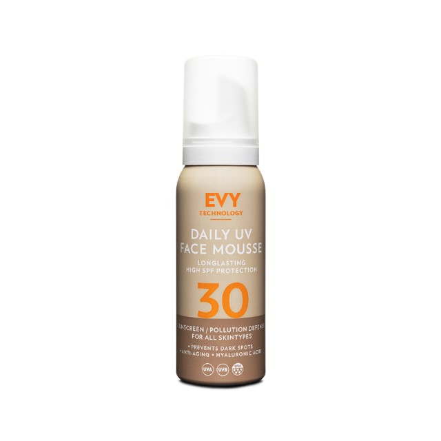 EVY Technology Daily UV Face  SPF 30 75 ml- Αντηλιακή Κρέμα Προσώπου Mousse SPF30 75ml