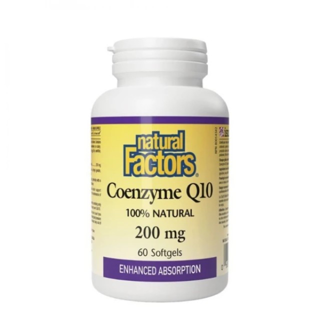 Natural Factors Coenzyme Q10 200mg  60 Softgels