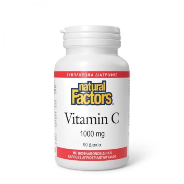 Natural Factors Vitamin C 1000mg Plus Bioflavonoids & Rosehips 90 Δισκία