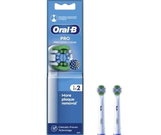 Oral-B Pro Precision Clean Ανταλλακτικές Κεφαλές Ηλεκτρικής Οδοντόβουρτσας, 2τεμ