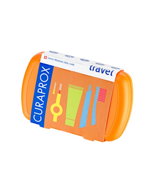 Curaprox Travel Set Στοματικής Υγιεινής Ταξιδίου Πορτοκαλί