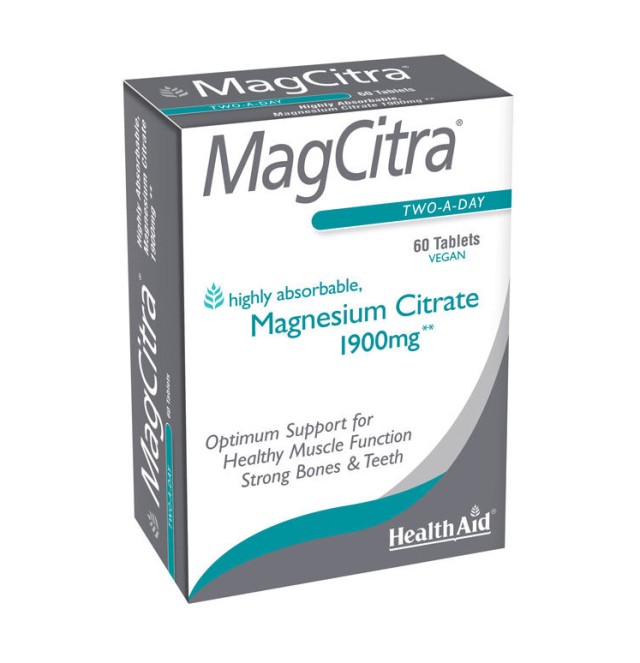 Health Aid MagCitra Magnesium Citrate 1900mg 60 Ταμπλέτες