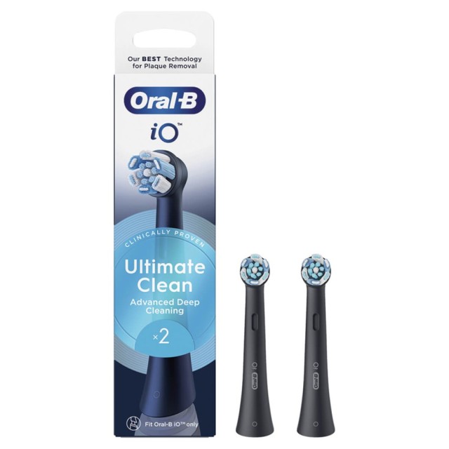 Oral-B iO Ultimate Clean Ανταλλακτικές Κεφαλές black Ηλεκτρικής Οδοντόβουρτσας, 2τεμ