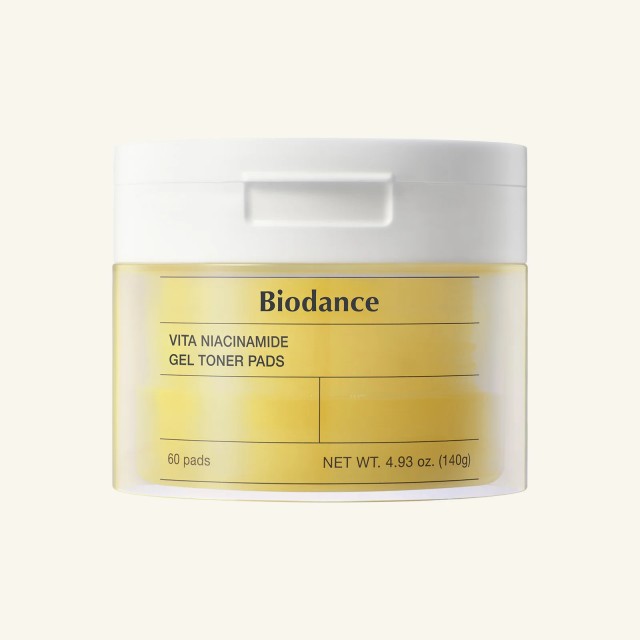 BIODANCE Vita Niacinamide Gel Toner Pads 60Pads-Τζελ τόνερ pads με νιασιναμίδη για Λάμψη και Ομοιόμορφο τόνο 60τμχ