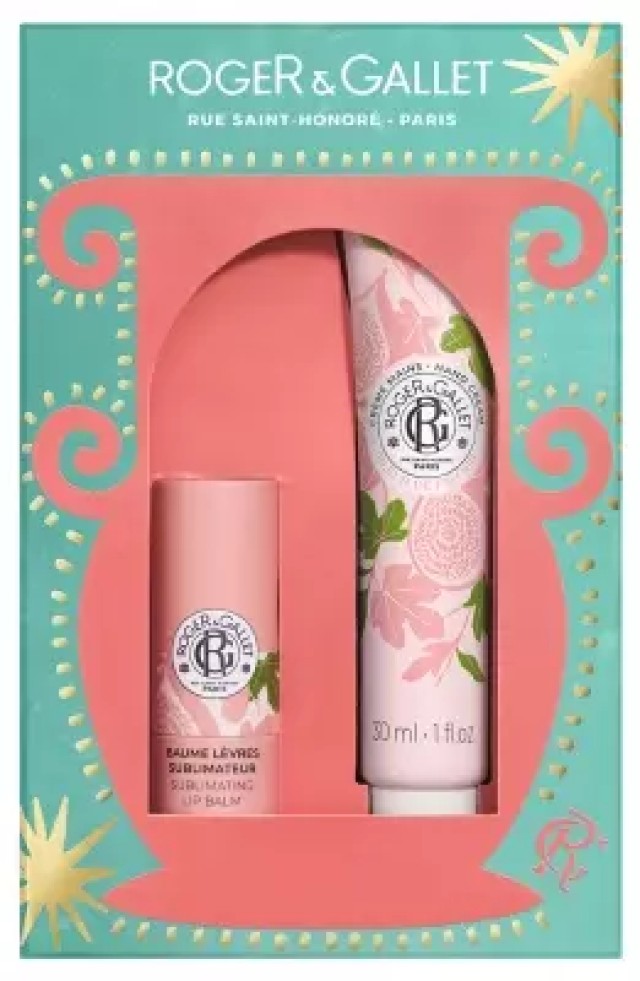 Roger & Gallet Feuille de Figuier Hand Cream 30 ml + Sublimating Lip Balm 3,5 g