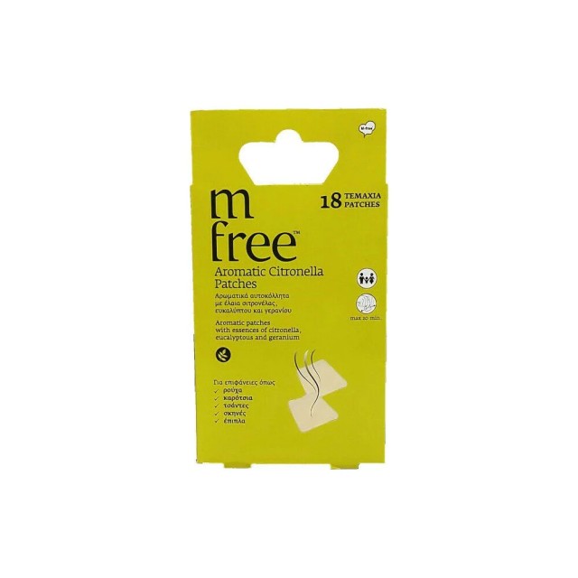 M-Free Aromatic Citronella Patches Αυτοκόλλητα Επιθέματα 18τμχ